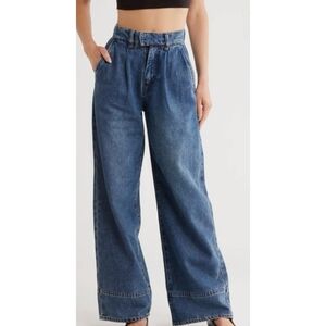 Habitual Women's Wide-Leg High Rise Denim Trouser Jeans